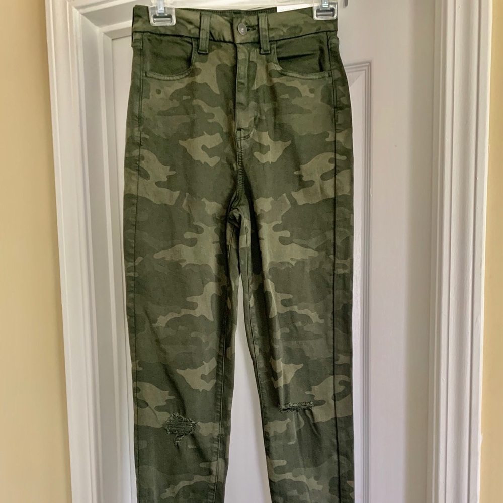 American Eagle Super High Rise Camo Jeggings
